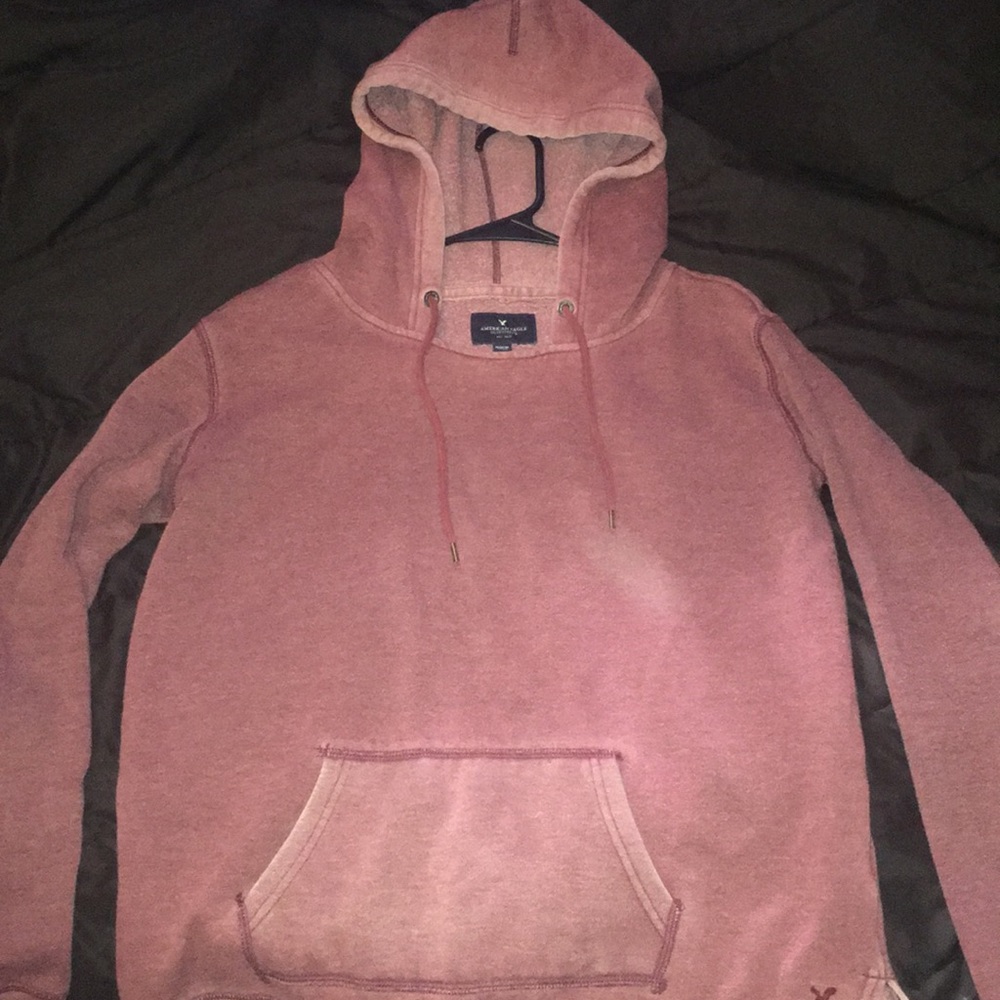 Faded washed maroon hoodie